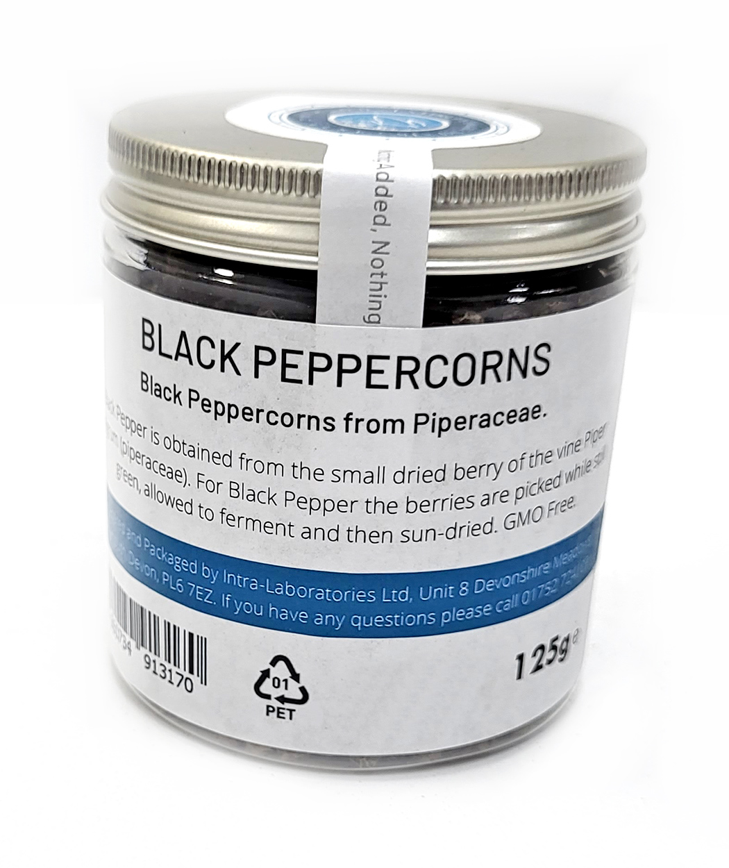 Black Peppercorns 125g Pot